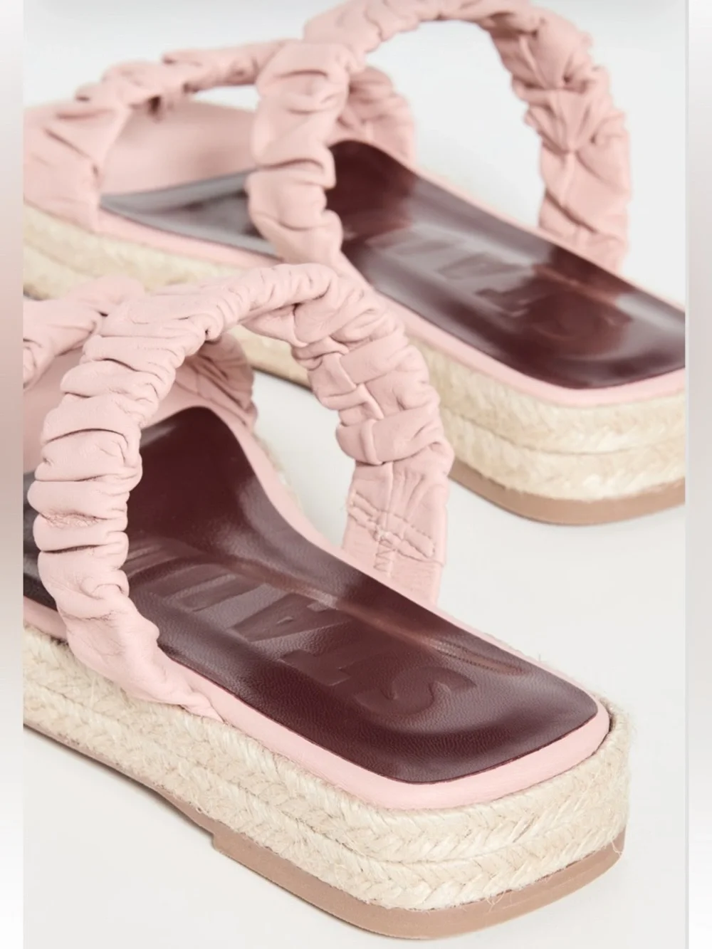 STAUD Maya Espadrille Sandals $295 new 37 US 7  Color: Dark Blush